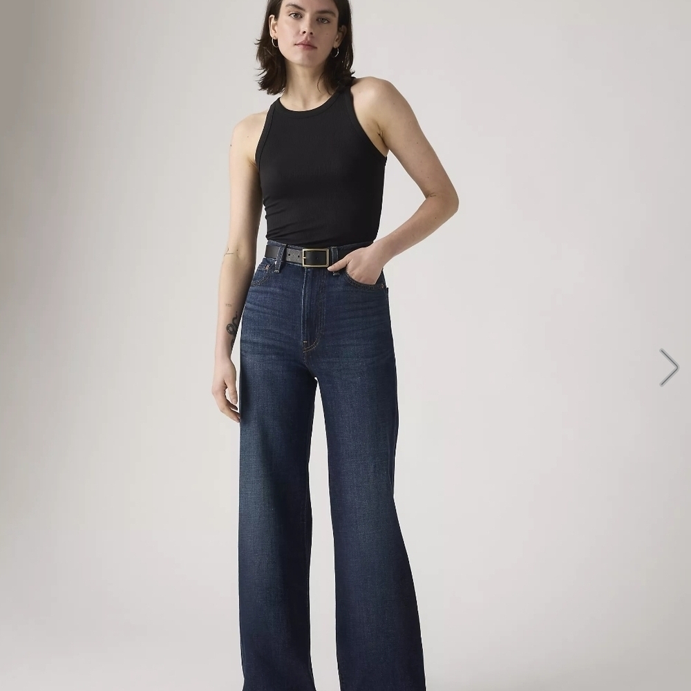 Levi's Ribcage Wide-leg Cotton + Denim NEW NWT